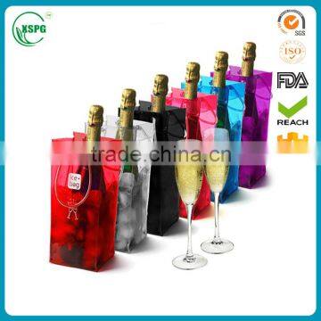 colorful clear plastic pvc cooler wine bag