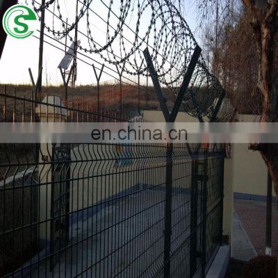 Airport/warehouse security nylofor 3d curved welded wire mesh guard fence