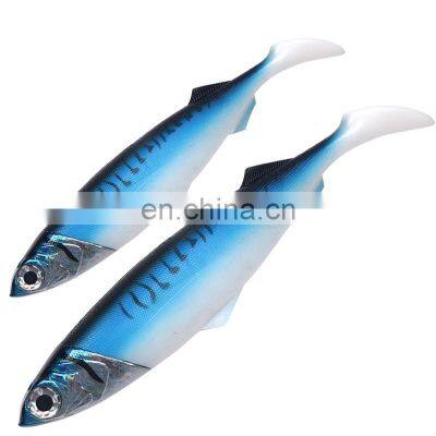 hot sale 26cm/33cm Ocean Boat Sea Fishing large  Simulate  Artificial Baits Soft Fishing Lure lead head