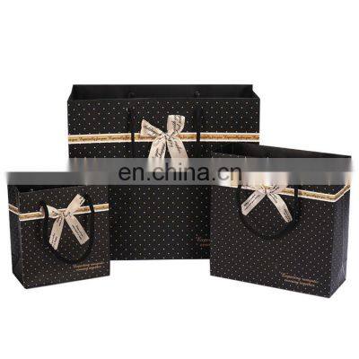 Custom Logo Print Extra Large Shopping Grocery Luxury Black Packaging Paper Bags