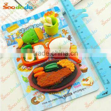 Funny free food erasers