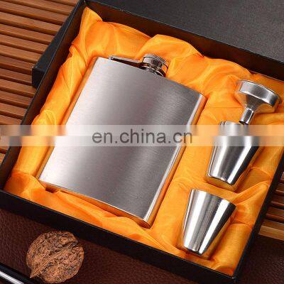 Sale Men Women Custom Printed Gift Box Whiskey Stainless Steel Set Flasks Liquor Hip