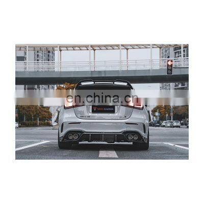 Original Car Data Development 100% Dry Carbon Fiber Material Military Quality Rear Bumper Diffuser For BENZ A45 W177 photo-4