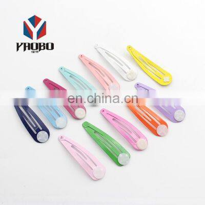 Fashion High Quality Metal Hair Snap Clip Pad