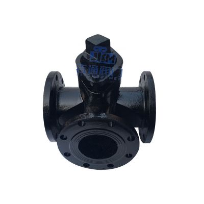 Wholesale flange three-way plug valve cast iron three-way plug valve