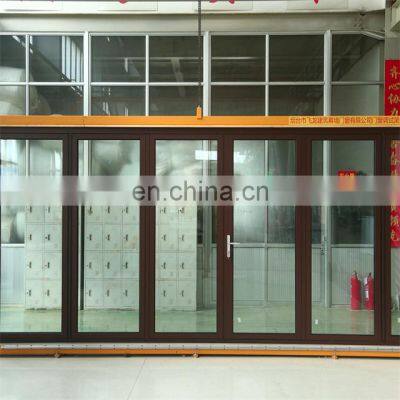 Custom acrylic glass bi-folding design double glazed bi folding windows with long life