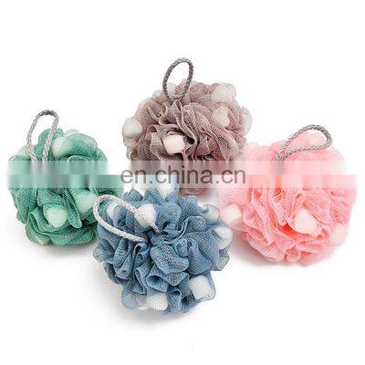 custom new 2020 wholesale Bath Shower Body wash hotel home plastic knitted bath flower sponge