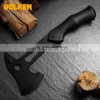 New Outdoor Multi-purpose Open Mountain Axe With Hexagon Board Hand and All Black Rubber Handle Fire Axe photo-2