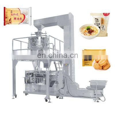 Commerical Small Pasta Food Make Strip Giving Shaped Bag Dumpling Pack Machine With Conveyor