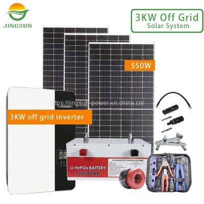 3KW Off Grid Solar System 550W panels