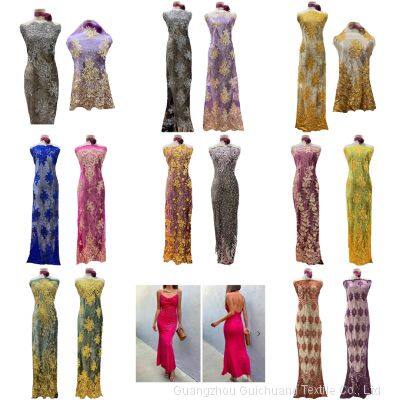 Factory Custom Fashion Wedding Dress Lace Fabric Lots of Flower Patterns photo-5