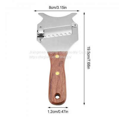 Adjustable Stainless Steel Truffles Shaver Cheese Slicer Chocolate Shaver With Wood Handle for Kitchen photo-5