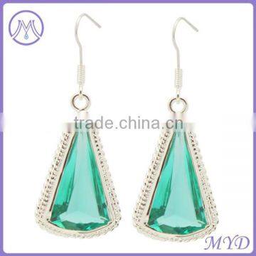 Fashion 925 Sterling Silver Gemstone Drop Earrings