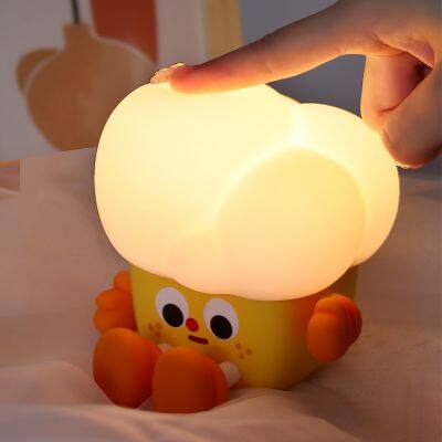 Seller's Mini Silicone Night Light Personalized Child's Touch Lamp with Creative Mobile Phone Holder