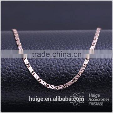 2015 gold jewellery long fashion chain & coffee gold plated link chain