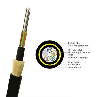 Fibra Optica 12 24 48 hilos ADSS Span 200 adss 2 4 core 6 24 48 96 hilos 4km Single/Double Jacket ADSS/ASU Fibre Optic Cable