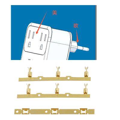 Convert the metal parts of the American standard to European standard output socket, two - in - one with a center - to - center distance of 38mm