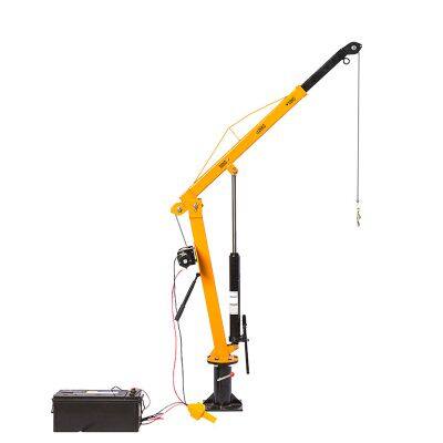 Hydraulic Pickup Truck Small Mobile Mini Vehicle Mounted Crane Electric Winch Hoist photo-3