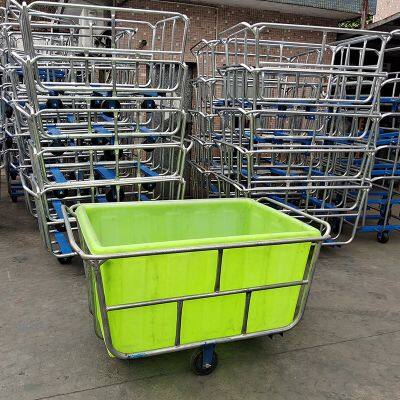 Industrial Steel Mesh Trolley With Reinforced Frame for Laundry and Garment Factories photo-2