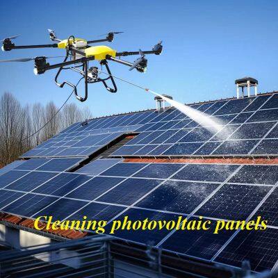 Drone polyvalent pour le nettoyage des murs extérieurs et la pulvérisation de pesticides