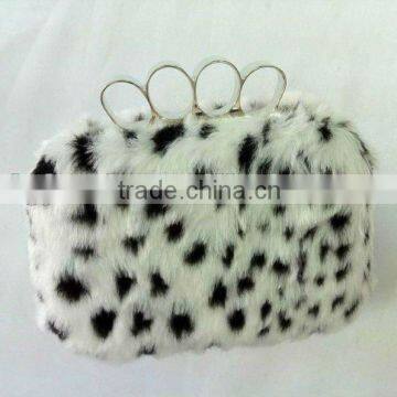 manufacturer sell genuine rabbit fur fashion purses