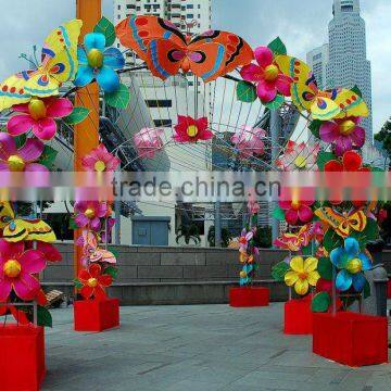 Print style flower street Lights decorations