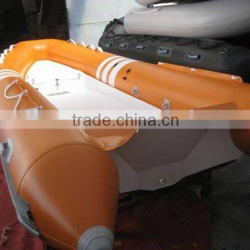 Hypalon orange color RIB rigid inflatable boat