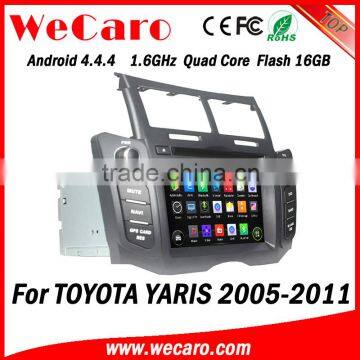 Wecaro WC-TY6221 Android 4.4.4 car multimedia system in dash for toyota yaris gps navigation system android 1080p 2005 -2011