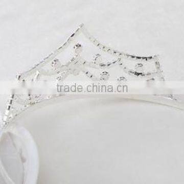 Silver Crystal Rhinestone Royal Princess Wedding Bridal Pageant Prom Tiara Crown photo-3