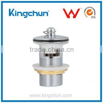 Kingchun 1 1/4" brass basin waste drainer with brass cover and overflow (K80-M)