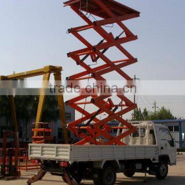 Working height 14M mobile scissor lift, 12M self-propelled mobile lift table, indoor and outdoor lift platform