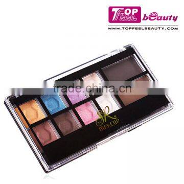 10 Color oem professional eyeshadow bronzer makeup set