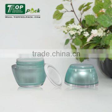 2015 New Design Luxury Double Wall Cosmetic Plastic Jar for Skin Care Cream Bottle