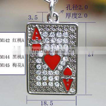 Soft enamel poker key chain High quality poker chip key chain Beautiful deisgn promotional Metal Poker Key Chain