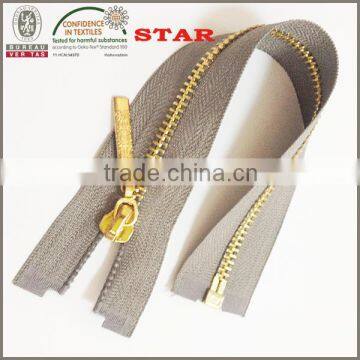 2014 #5 open-end gold metal zipper wholesale