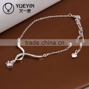 2014 2013 Fashion rhinestone ankle girls stainless steel steel ankle bracelet