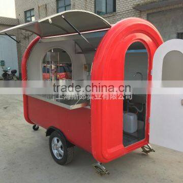 red Food Van/Street Food Vending Cart For Sales,Hot Dog Cart/Mobile Food Trailer With Big Wheels mobile food cart china mobile