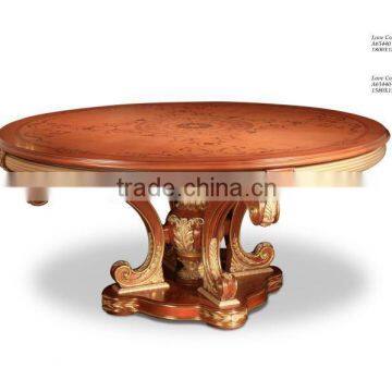 European Classic Style Solid Wood Dining Table Round Table For 8 People