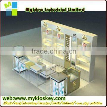 Retail Store MDF Material Makeup Display Gondola Cabinet