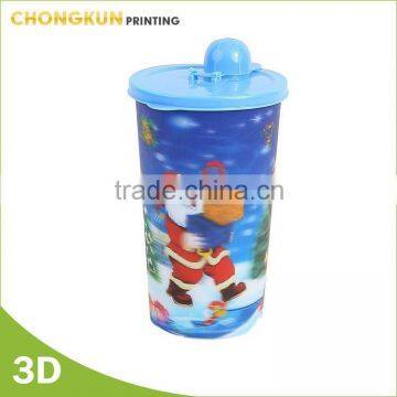 High Quality New Design Heat Resistance Reusable 3D Lenticular Plastic Cup