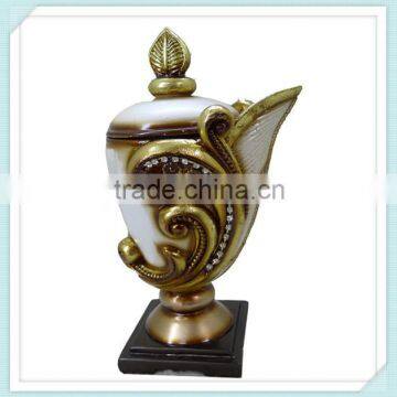 Golden arabian polyresin incense burner