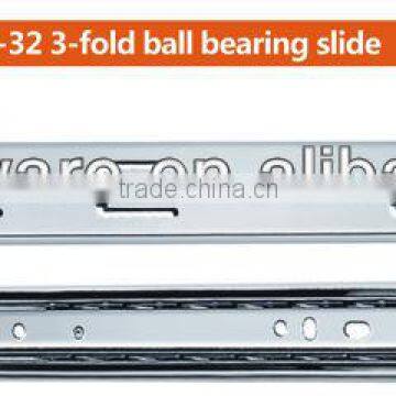 3-fold ball bearing drawer slide 32mm width