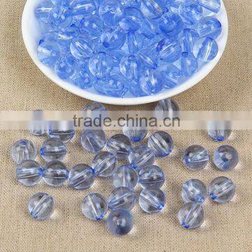 Blue Color Wholesales 8mm to 20mm Stock Acrylic Clear Transparent Round Beads Supplier Cheap