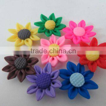 Wow!! Handmade new design summer Colorful Polymer Clay Flower Beads for Chunky Kids Necklace Jewelry