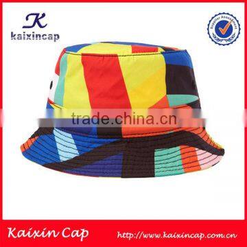 oem designed custom digital printing short brim bucket hat