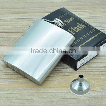 7oz Stainless Steel Liquor wine Flask with Hinged Screw-On Cap