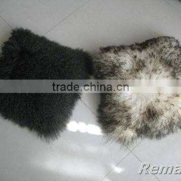 Factory Wholesale 100% Real Tibetan Mongolian Lamb Skin Fur Pillow photo-2