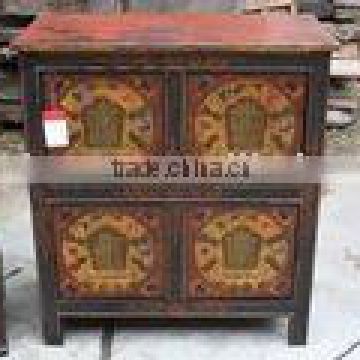 chinese antique Tibet bedside cabinet