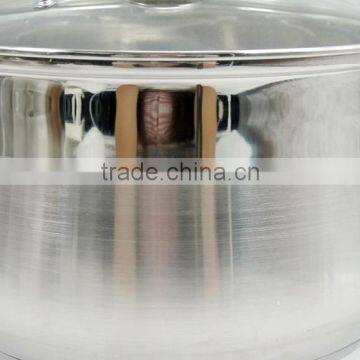 Belly Shape Satin Polished Stainless Steel Sauce Pan With Tube Handles and Induction Bottom photo-2