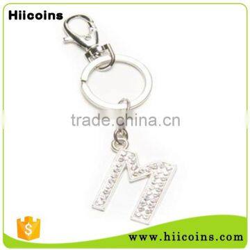 China Cheap Factory Wholesale Custom M Letter Keychain photo-2